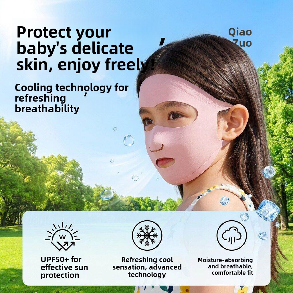 Kids Face Mask - Kids Sun Protection Face Mask Ice